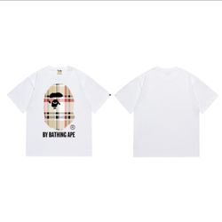 White Burberry Bape Shirt 