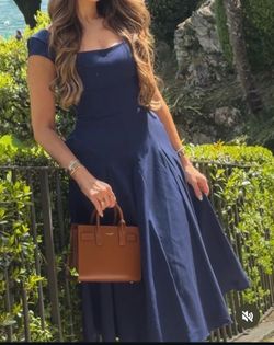 Raisa Square Neck Peached Twill Cocktail Dress