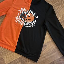 Halloween orange and black pumpkin sweatshirt