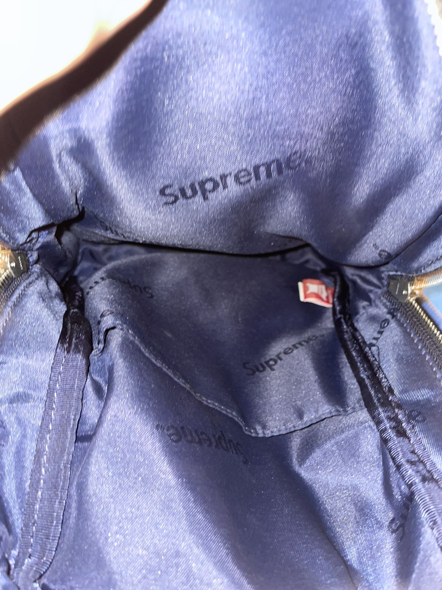 Supreme Fat Tip Jacquard Denim Sling Bag Black - SS22 - US