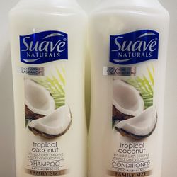 Suave Naturals Tropical Coconut Family Size Shampoo & Conditioner Set