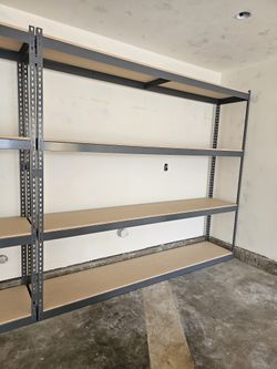 Industrial Shelving 96 in W x 18 in D New 4 Tier Boltless Warehouse Garage Storage Container Shed Rack Delivery Available