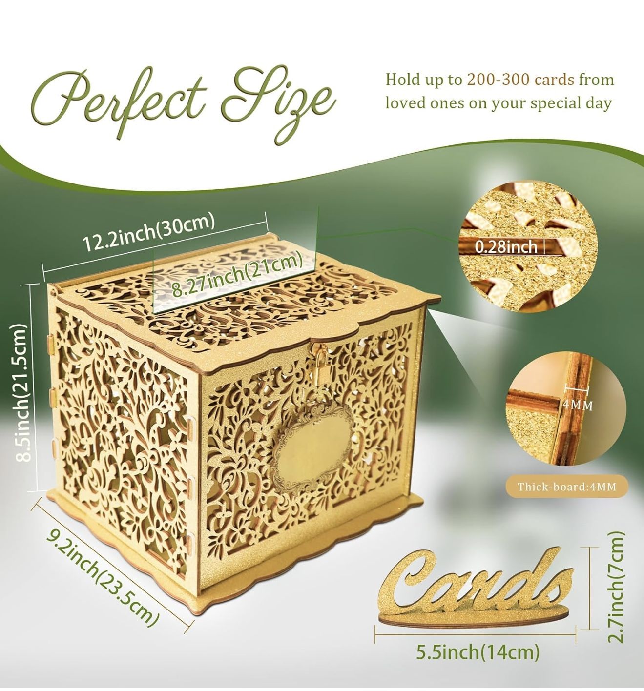 Elegant Glitter Card Box