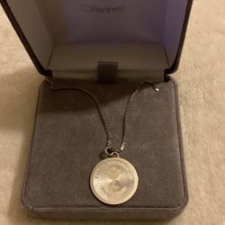 18” Sterling Silver 925 Necklace With First Communion Pendant 