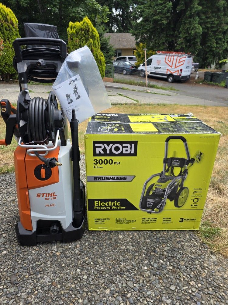 Ryobi &Stihl Electric Pressure Washers