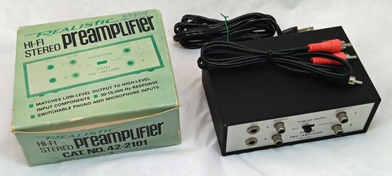 Realistic Stereo Mic and Phono Pre-amplifier (42-2101) Tested and Working (MIJ)