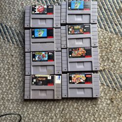 Super Nintendo Games 8 Games Total 