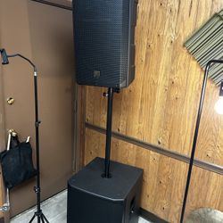 Electro-Voice ELX200-15P 15 inch Powered Speaker and ELX200-18SP 18 inch Powered Subwoofer PA Bundle