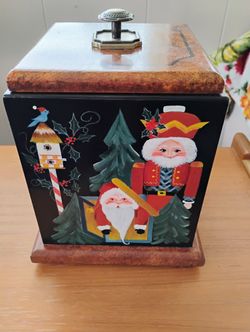 Hand Painted Santa Box