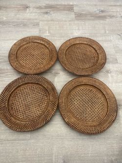 RATTAN CHARGED SET 4PC 12”INCHES