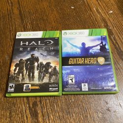 Xbox 360 Games, Guitar Hero Live And Halo Reach