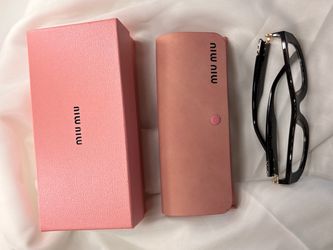 Miu Miu Black Frame Eyeglasses with Case and Box