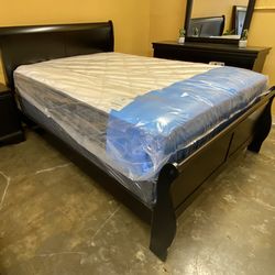 $0 Down! Black Queen Bed Frame