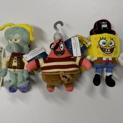 New Spongebob , Patrick and Squidward Plush toys