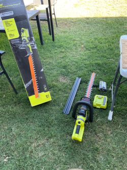 Ryobi Cordless Brushless hp 40v hedge trimmer with battery and charger included