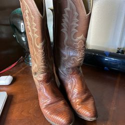 Justin Teju Lizard Foot Women's Cowboy Boots L4671 Size 7B
