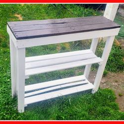 Sofa Table FARMHOUSE RUSTIC PRIMITIVE WOODEN CONSOLE TABLE POTTING TABLE ENTRYWAY TABLE 
