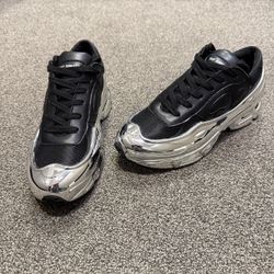 US 7 Adidas x Raf Simons Black and Silver
