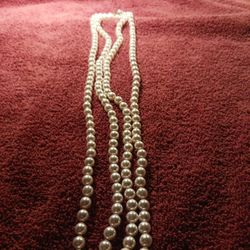 Single Strand Simulated Pearl Necklace