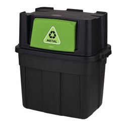 rubbermaid 18-gallon flip door stackable recycle bin