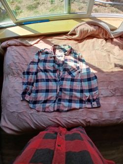 Plaid Button-Up Flannel Shirt