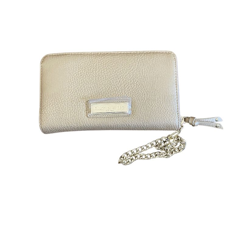 OLIVIA + JOY Metallic Gold Tone NWT Wristlet Organizer Wallet Mini Bag