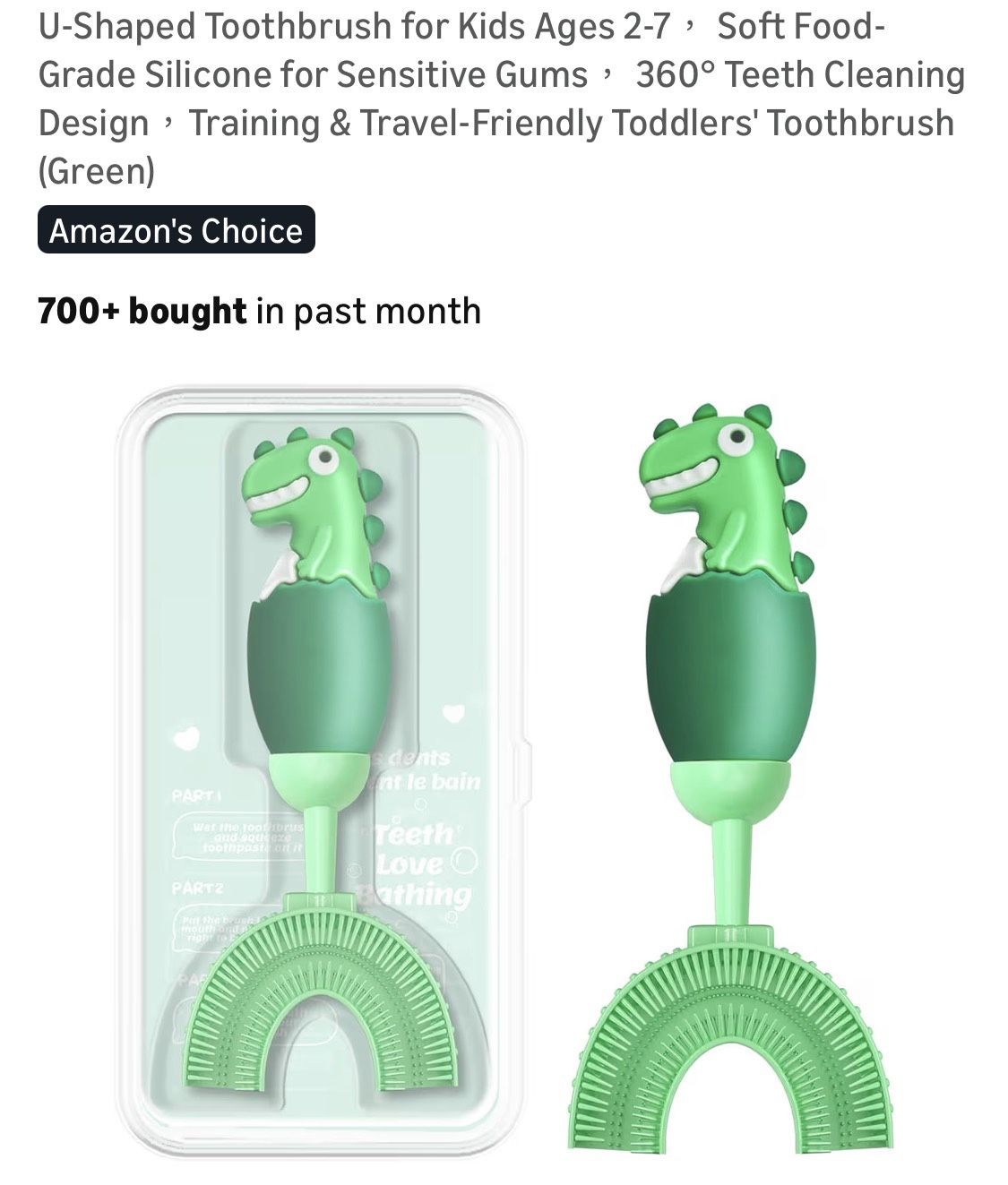 U-shaped Toothbrush For Kids, New