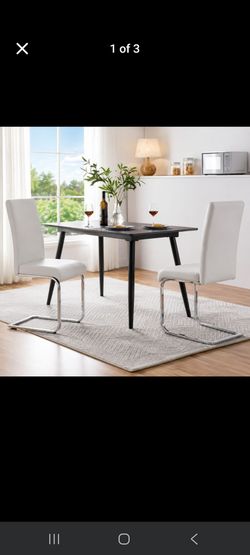 brand New Yaheetech Dining Chairs Set of 2 Modern Faux Leather Upholstered Dining Room Chairs chair