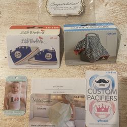 Baby gift Cards Totaling $225