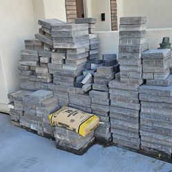 Used concrete pavers