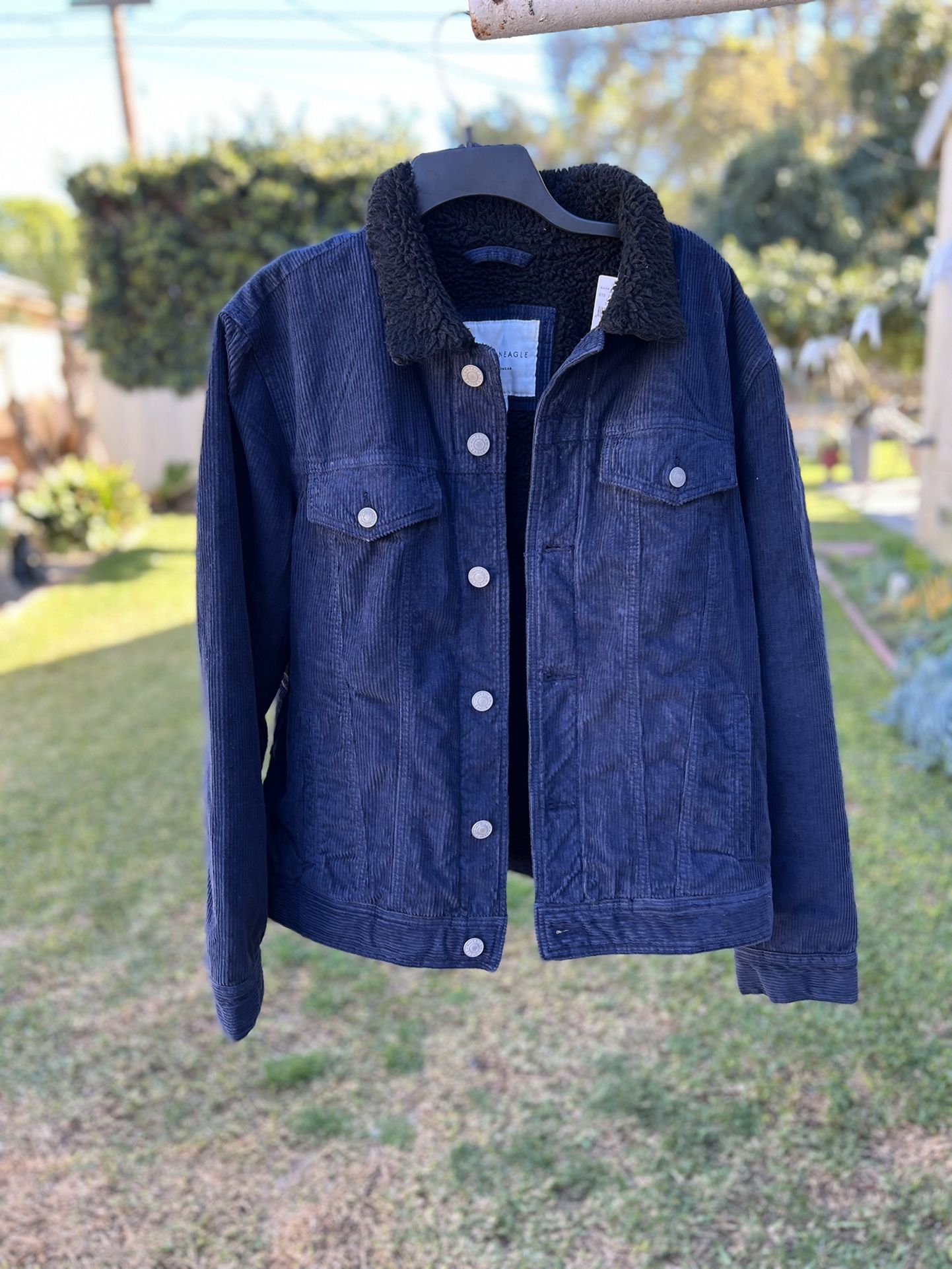 Men's American Eagle Jacket Corduroy Sherpa