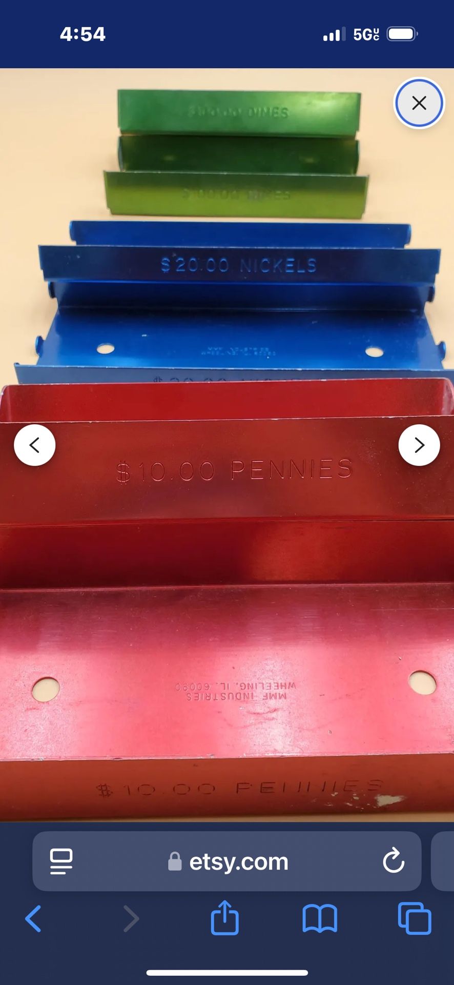 ALUMINUM COIN TRAYS
