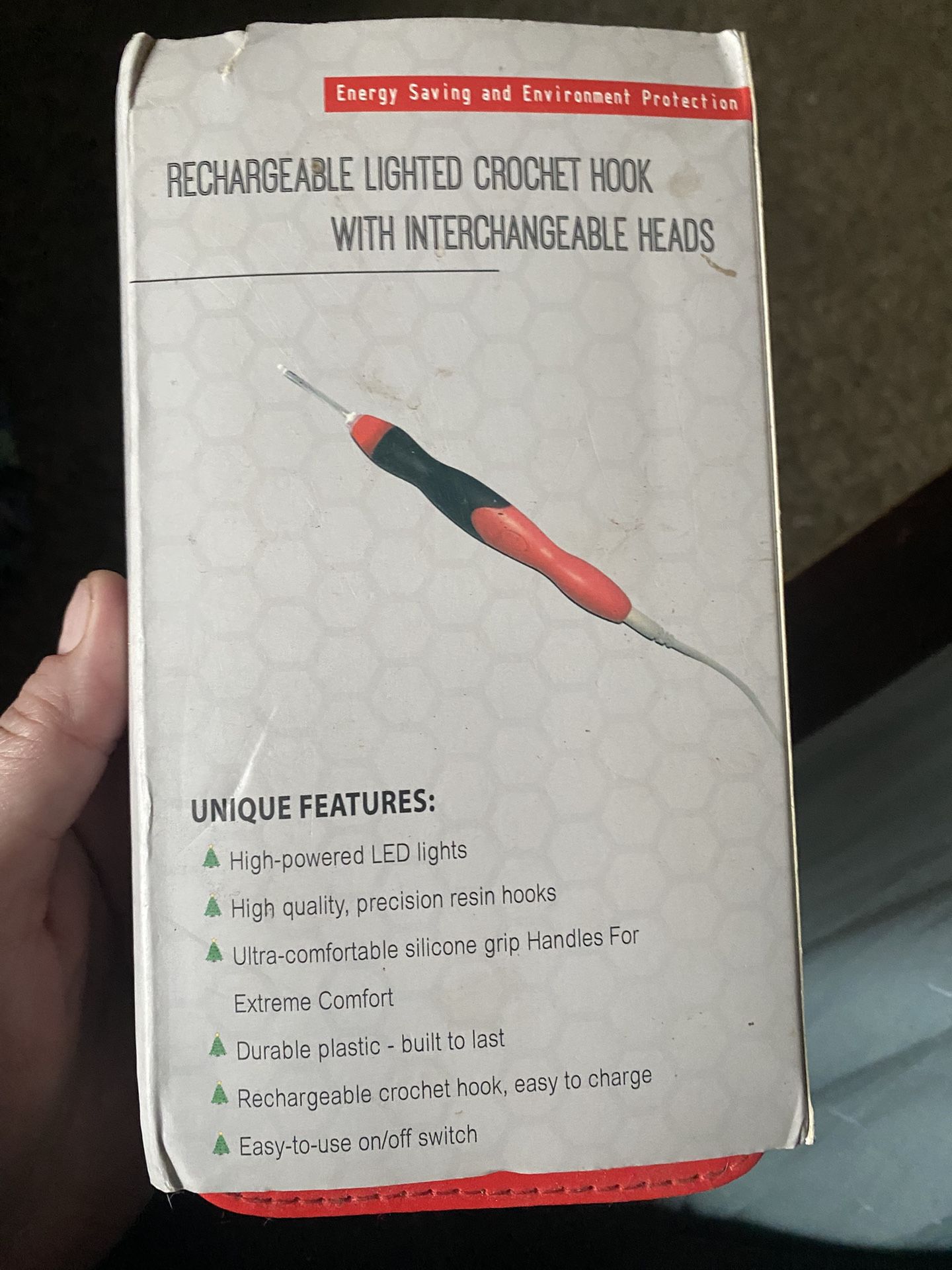 rechargeable lighted crochet hook set with interchangeable heads
