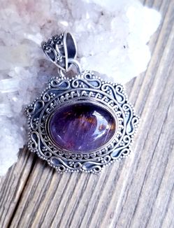 Coaxenite in Sterling Silver pendant