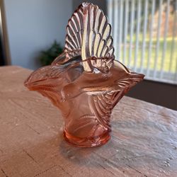 Pink Rose Bird Dish