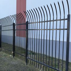 COMMERICIAL/INDUSTRIAL STEEL WROUGHT IRON FENCE 