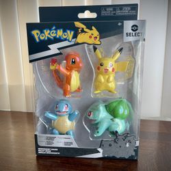 Pokemon Select Iridescent Shine Pikachu Charmander Squirtle Bulbasaur Gift