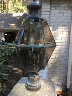 Outdoor copper/brass post lights (3)