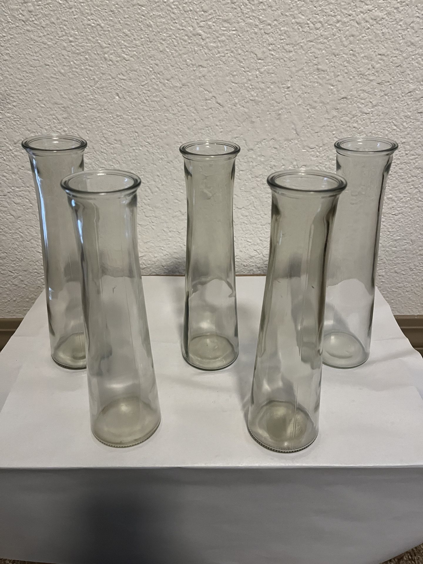 9in Tall Clear Vases