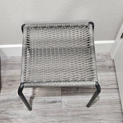Gray Rattan Wicker Table