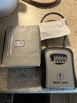 Iron Lock Portable Key Lock Box 