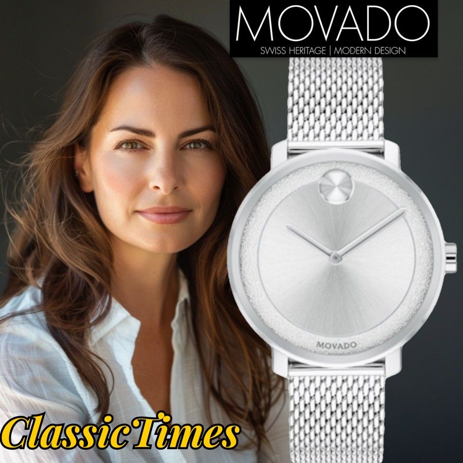 ***BRAND NEW***  Movado Bold Silver Metallic Dial Ladies Watch