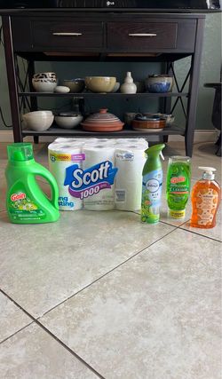 Scott Toilet Paper, Gain, Febreze, Softsoap