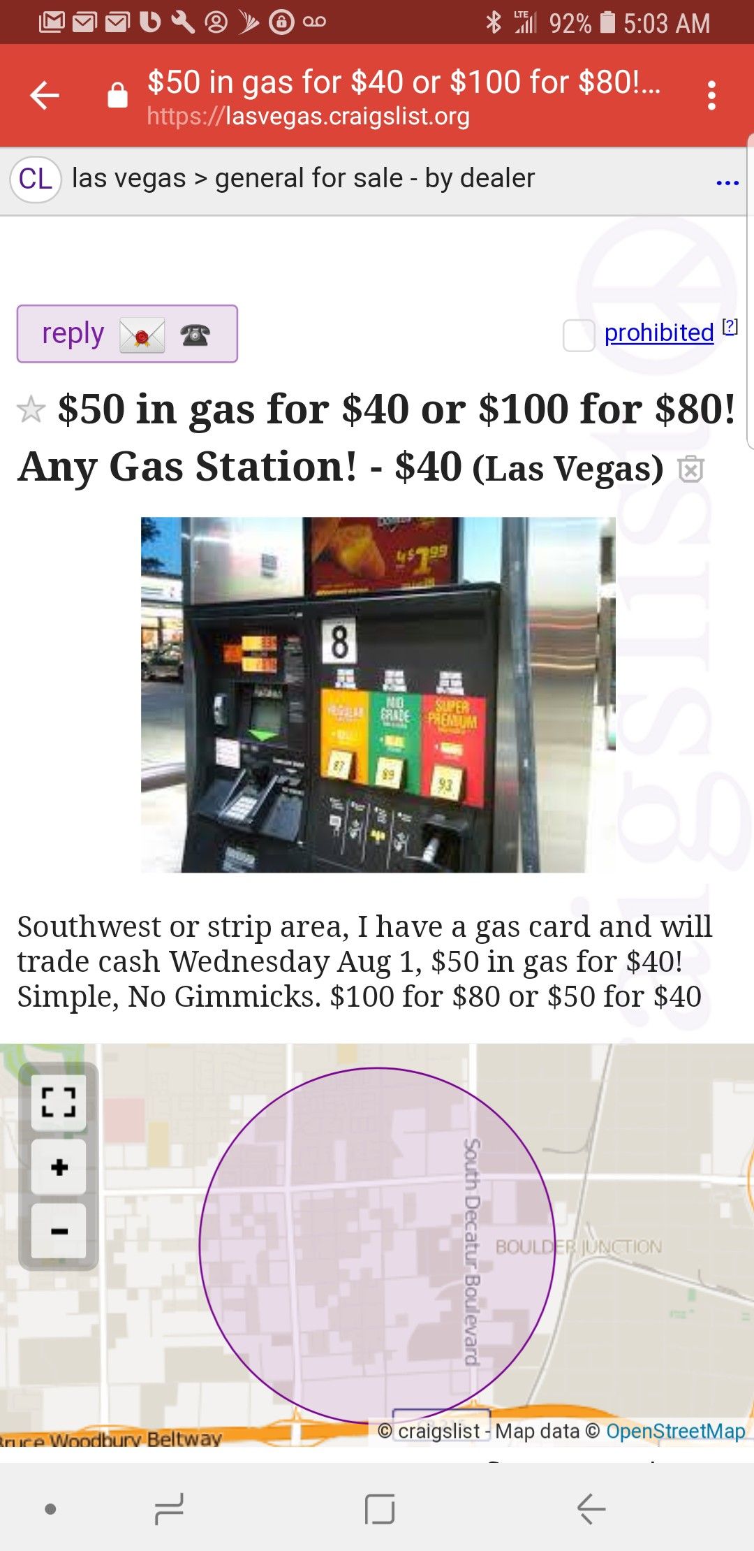 $100 in gas for $80 any gas station