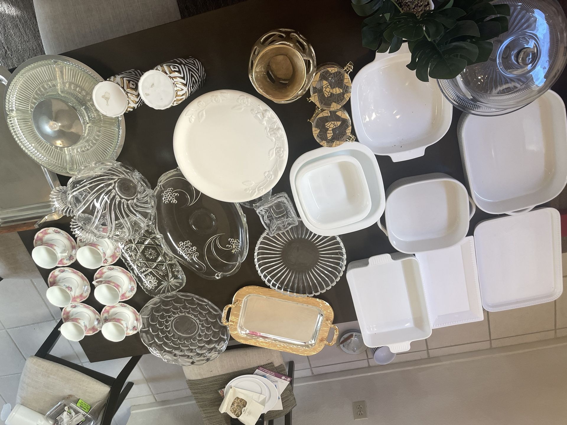 Serving Dishes, Mugs, Serving Tray