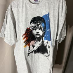 Les Miserables Vintage Single Stitch Broadway Art T Shirt Extra Large