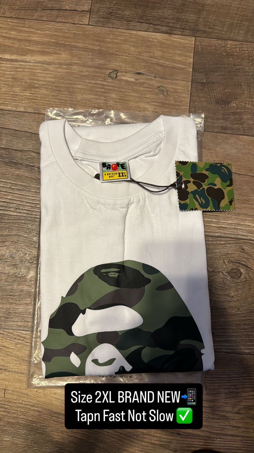 Bape Shirt White Camo XXL