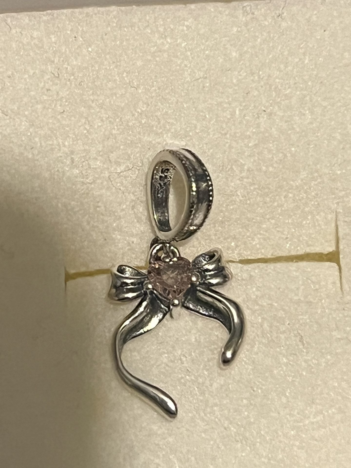 Pink ribbon S925 Charm