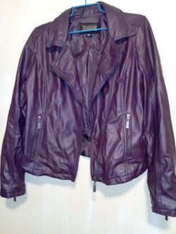 Jou Jou Women's Leather Jacket Size M Pre Owned 
