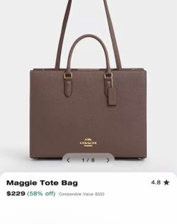 Coach Maggie Tote Bag (Stone)